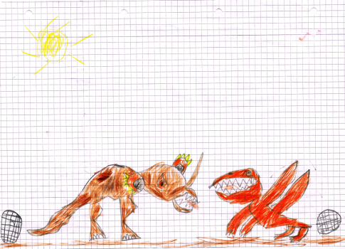 Ceranotot (Fantasiesaurier) und Cearadactylus